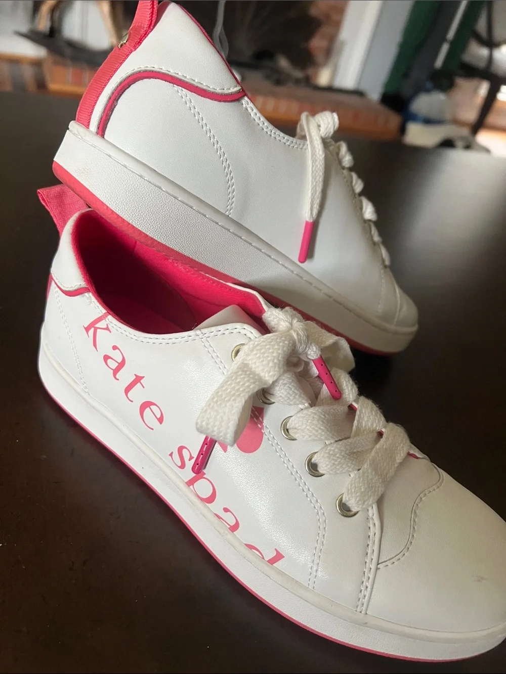 Kate Spade Nikki Sneaker in Optic White/Pink Peppercorn - size 8.5